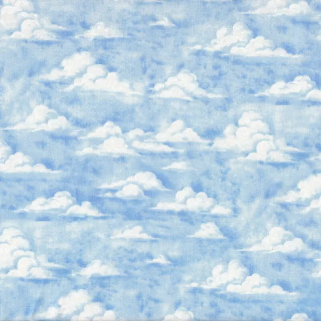 Clouds Blue Sky Nature Landscape Quilt Fabric 1/2 Metre