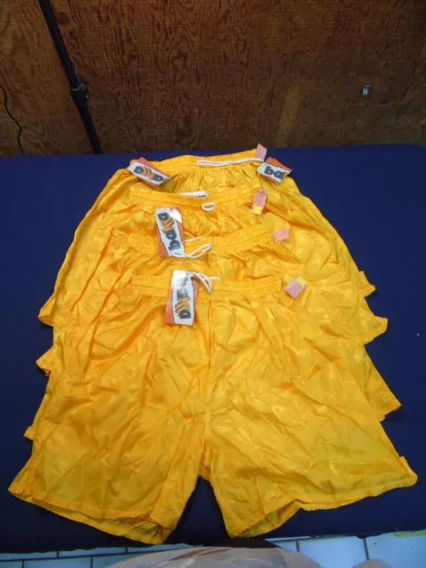 Lot of 4 pcs Bakka Soccer Shorts Gold Color Size Youth XL