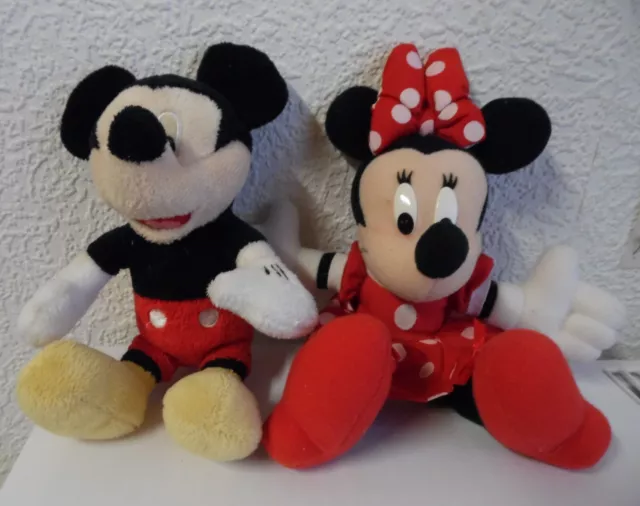 Micky Maus 22 cm und Minnie Maus 25 cm - Disney - Plüschtiere - Prima Zustand