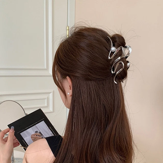 Clip per capelli donna clip per capelli perla artiglio per capelli forcina per capelli metà
