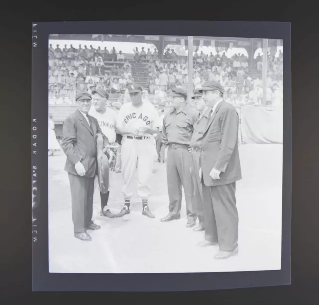 ROGERS HORNSBY c1930 VINTAGE CHICAGO ORIGINAL NEGATIVE HOF TYPE I 2.5x2.5 INCHES