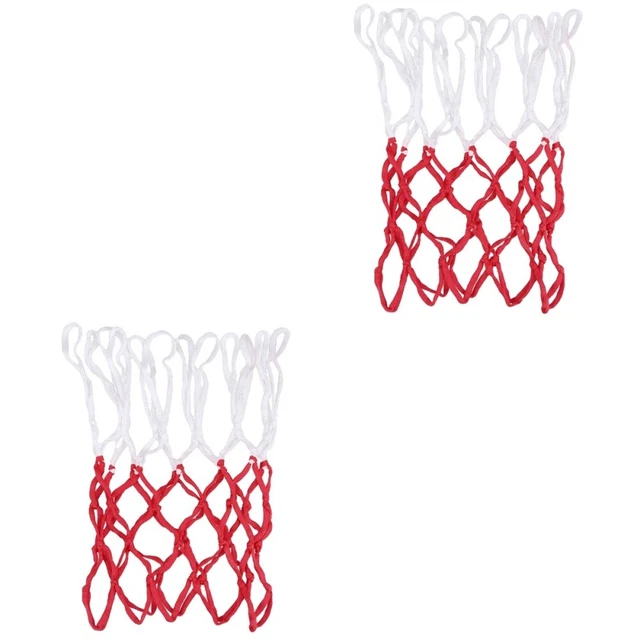 2 stücke professionelle polyester geflochten multicolor basketball net für