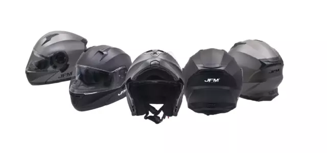Casco Moto e Scooter Modulare Apribile Integrale OMOLOGATO JFM Doppia visiera