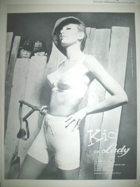 Publicite De Presse Lady Ensemble Kid Soutien Gorge Panty Stocking Ad 1968