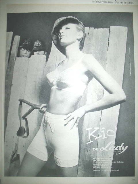 Publicite De Presse Lady Ensemble Kid Soutien Gorge Panty Stocking Ad 1968