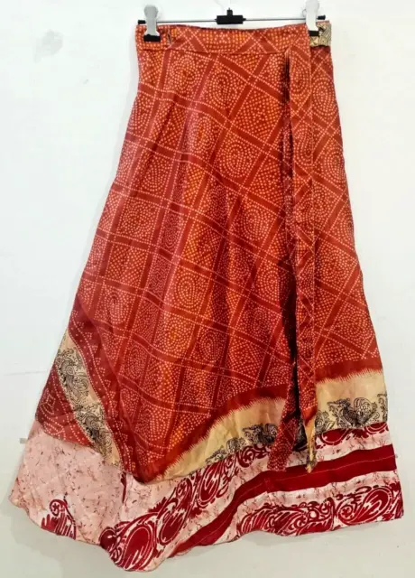 Jupe Sari en soie faite à la main Jupe en soie de plage pour femmes Jupe...