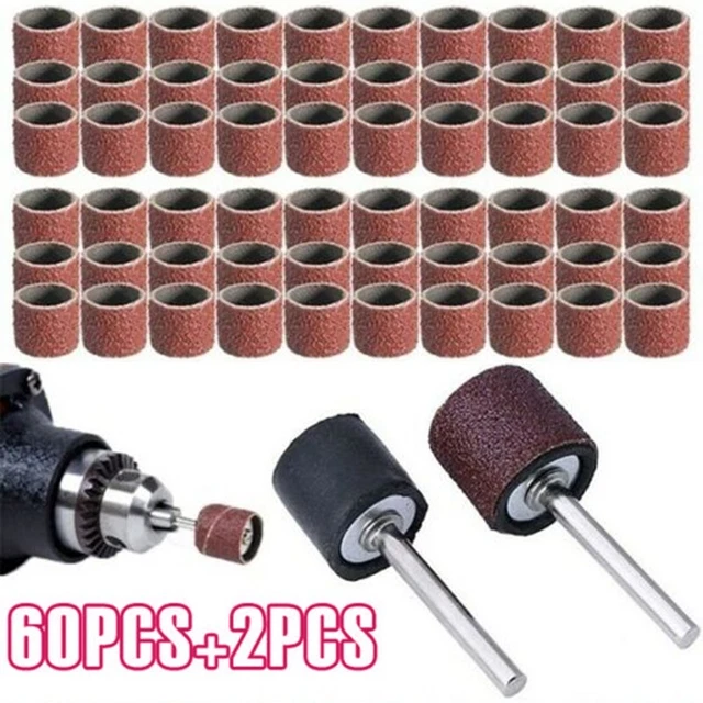 Convenientes cinturones de lijado y conjunto de mandriles de goma de 1/2" para todos los tipos de superficie