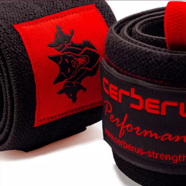 CERBERUS Strength Performance Wrist Wraps (Pair) 24" Weight lifting, Gym Straps 3