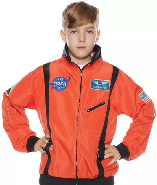 Astronaut Orange Jacket Child Boys Costume NASA Halloween Underwraps