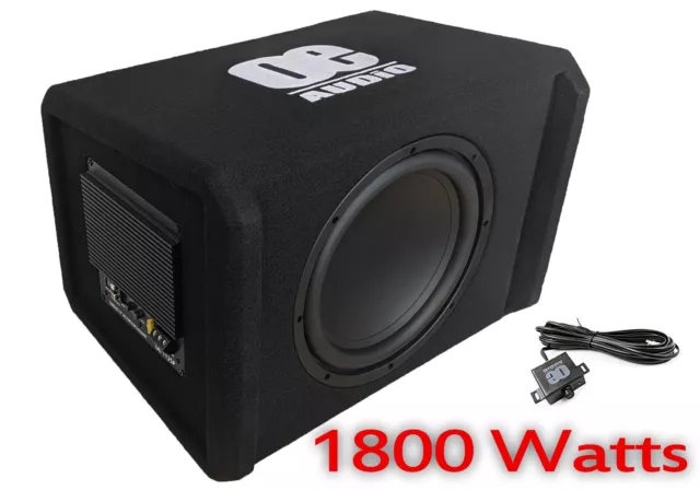 12" 1800W Amplified Active Subwoofer OE AUDIO Extreme Power Sub Amp bass UPGRADE