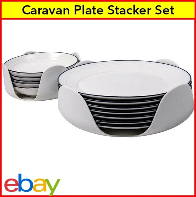 CARAVAN PLATE HOLDER Dishes Stacker Organiser Camping Motorhome RV