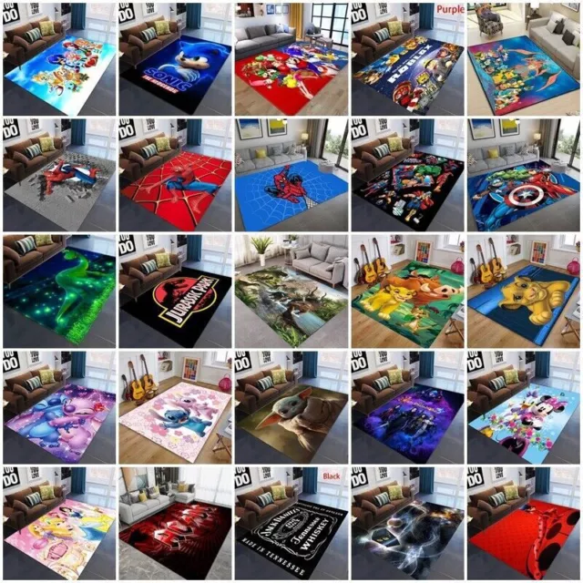 Kids Characters Non-Slip Home Rugs Bedroom Floor Room Mats Carpets Doormat Gift~