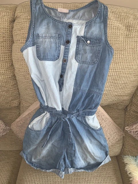 Abito Blu Bicolore Bicolore Ragazza Next Denim Taglia 12 Anni