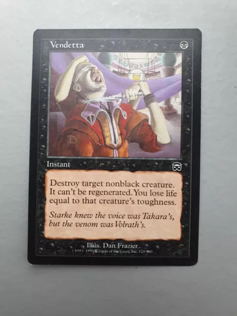 Vendetta, MTG Mercadian Masques (1999) Common Black Instant NM