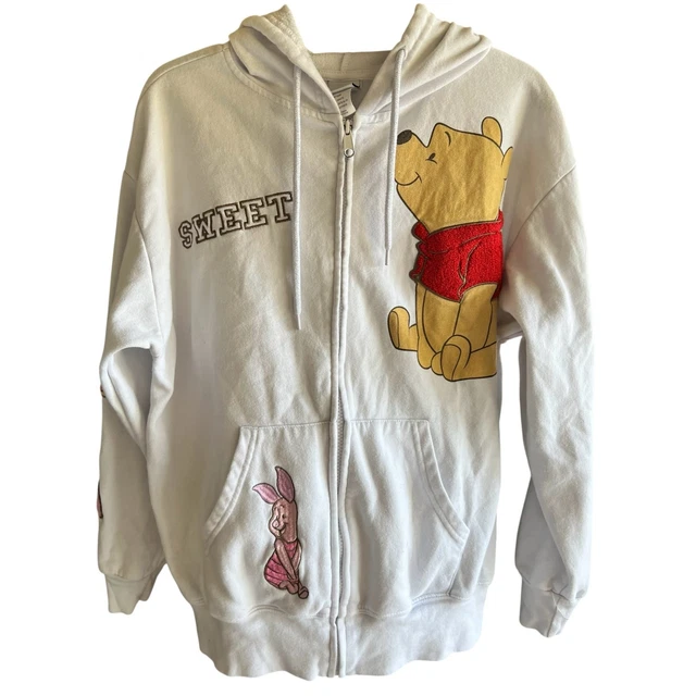 WINNIE THE POOH Tigger Eeyore Piglet patched full zip Y2K hoodie ...