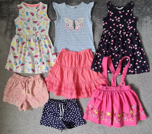 Girls Summer Clothes Bundle - Dresses, Top, Shorts, Skirts Age 4-5 Years