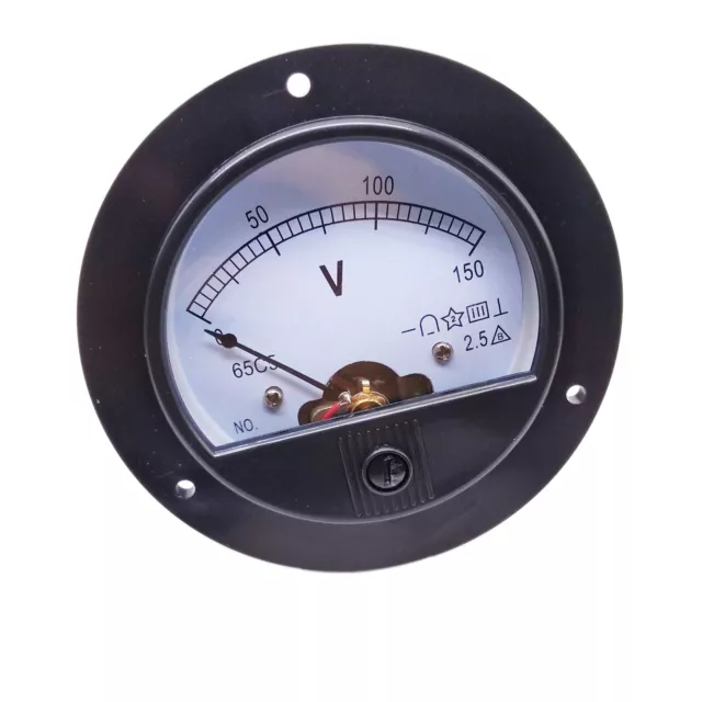 US Stock DC 0 ~ 150V Round Analog Volt Pointer Needle Panel Meter Voltmeter