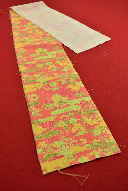 Vintage Japanese Kimono Fabric Wool Antique Boro Kusakizome Dyed 54.7"/MM93/45