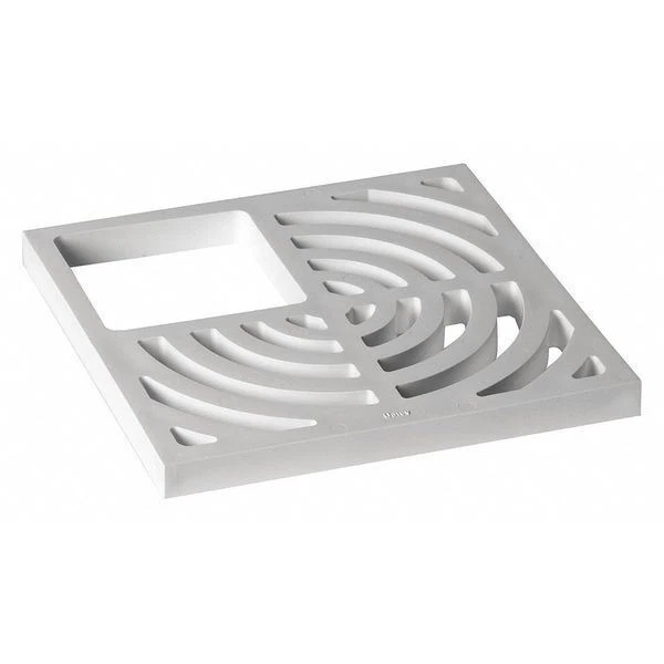 OATEY 3/4" Pipe Dia., PVC, Floor, Floor Sink Three-Quarter Top Grate 42752