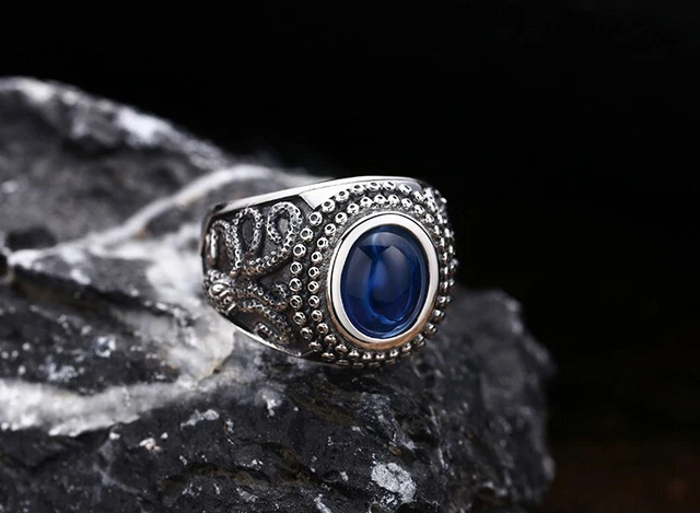 D07 Ring Octopus Tentacle 925 Sterling Silver