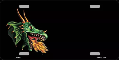 Dragon Offset Customizable Metal Novelty License Plate Tag LP3743