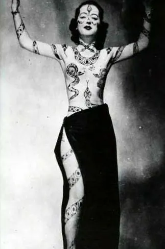 Antique Circus Tattoo Lady Photo 1220b Oddleys Strange & Bizarre