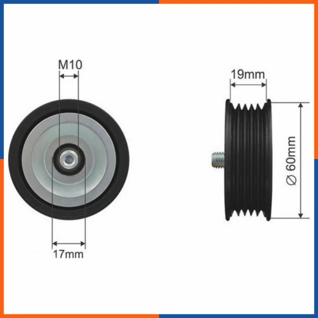 Galet tendeur de courroie d'accessoire pour HYUNDAI | 252872A000, FI13480, 10467