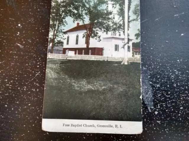 Greenville Rhode Island Free Baptist Church Religious Photo Postcard