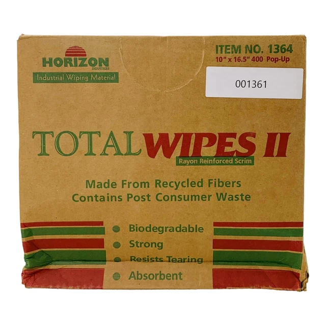 4 Ply Machinery Wipe 10 x 16.5 Biodegradable Absorbent Cleaning Towel 400/Carton