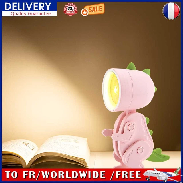 Animal Bedroom Lamp Adjustable Desktop Lamp for Room Decoration (Dinosaur Pink)