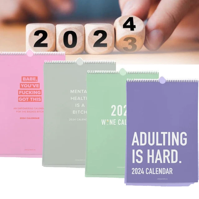 ADULTING IS HARD 2024 Calendar, The 2024 Calendar Not Easy for adults
