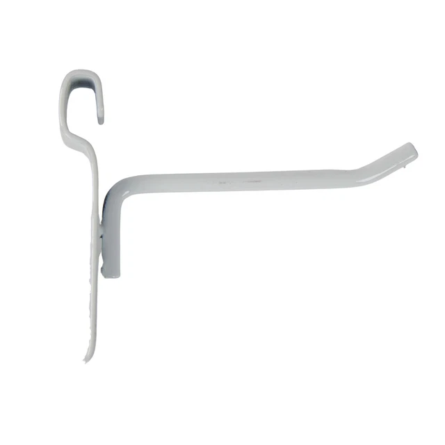 4 inch White Peg Hook for Wire Grid - Pack of 50