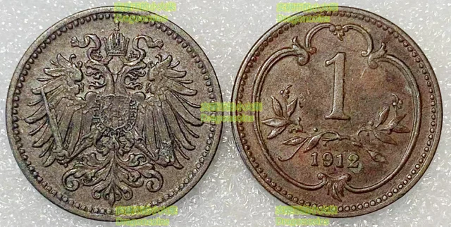 Austro Hungarian Monarchy Austria 1 heller 1892-1916 17mm bronze coin km2800