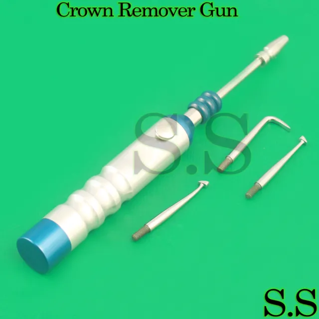 Dental Laboratory Automatic Crown Remover Gun With 3 Heads Dentistry Instruments
