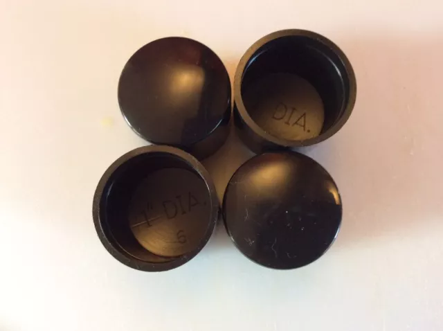 4 off Round Plastic Ferrules or Caps for tube ends