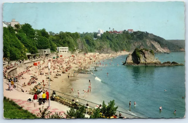 Postcard Tenby Pembrokeshire Wales North Bay posted 1969