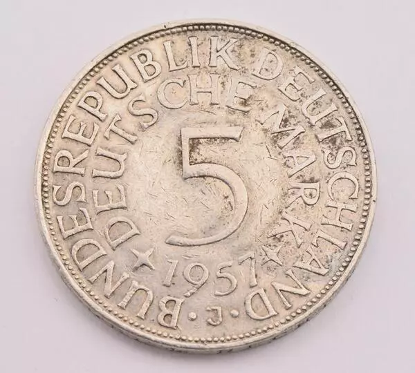 Münze Silber 5 Mark Silberadler BRD 1957 J Jäger 387 16887