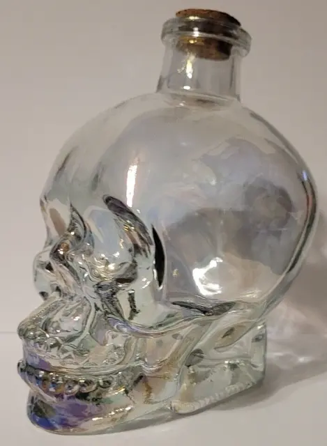 Glass Skull Wine Whiskey Decanter Apothecary Liquor Jar With Cork Bottle Stopper