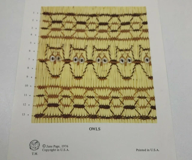 1976 Jane Page plato de esmoquin - búhos abucheos pájaros
