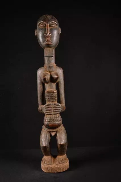 21858 Africain Grande Luba Femelle Figurine / Figure Dr Du Congo