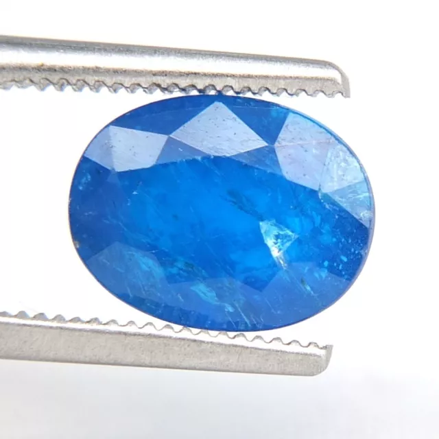 SHOLA Echt 2,05 Ct Natürlicher Selten Blau Apatit Top Farbe aus Brasilien