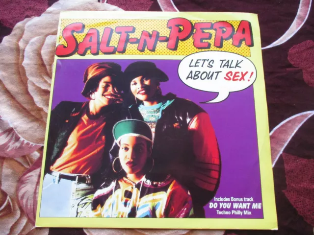 Salt N Pepa Lets Talk About Sex Original 1991 Uk 4 Track 12 45rpm