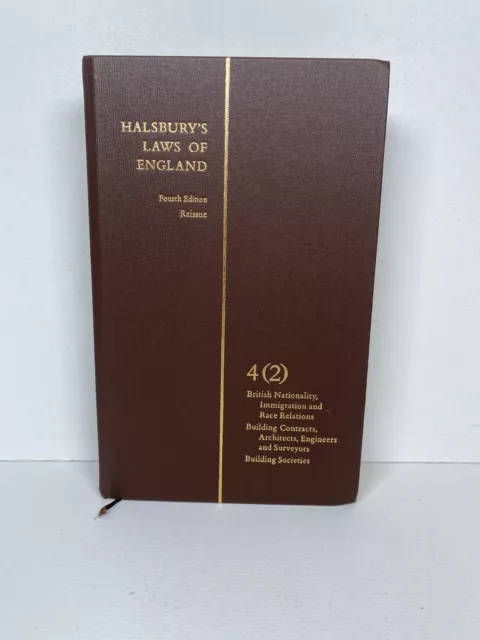 Halsburys Laws Of England Fourth Edition Reissue Volume 4 (2) British Nationali