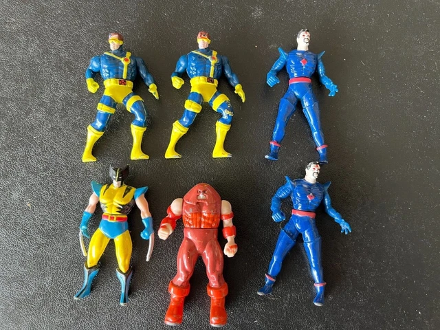 VINTAGE 1994 Marvel Toybiz STEEL MUTANTS Die Cast X-Men Figure Lot x6