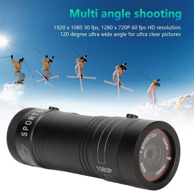 Motorcycle Helmet Camera HD 1080P Compact Bike Sports Camera With Microphone