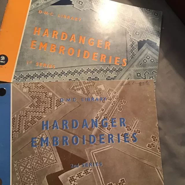 Hardanger Embroideries 1974 1st & 2nd Series DMC Library PB