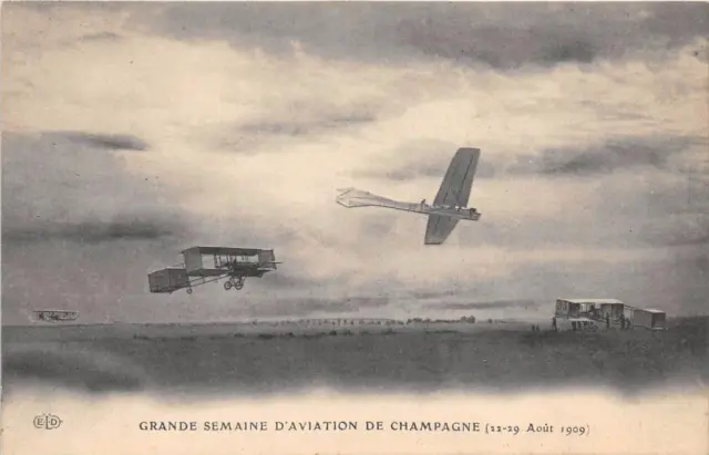 Cpa Grande Week De La Champagne 1909