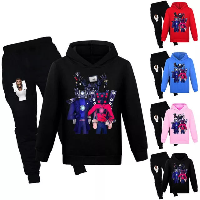 Skibidi toilette tuta da allenamento bambini ragazzi ragazze tuta da jogging tuta sportiva 98