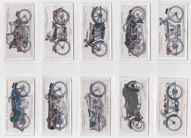 Lambert & Butler-Cigarette Cards-Motorcycles - Original Full Set Of Motorbikes