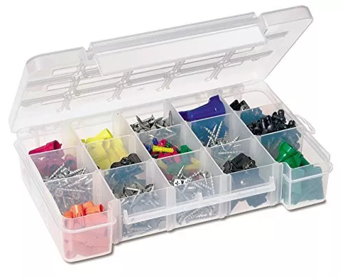 05805 Plastic Portable Parts Storage Case for Hardware and Crafts with Hinged...